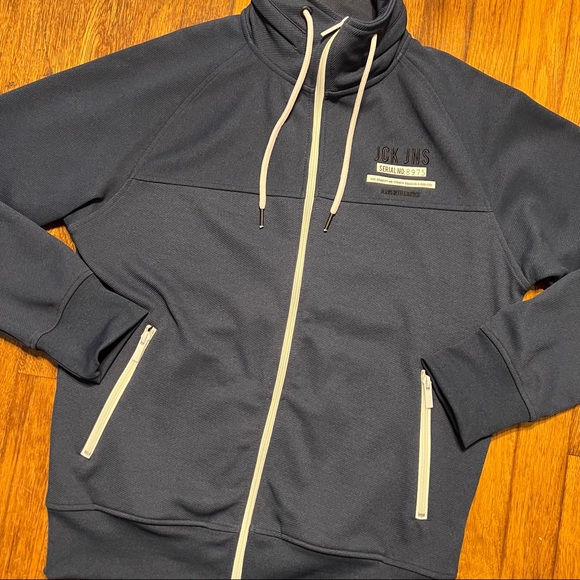 Jack & Jones CORE Full Zip Jacket Size Medium Blue - Picture 2 of 10